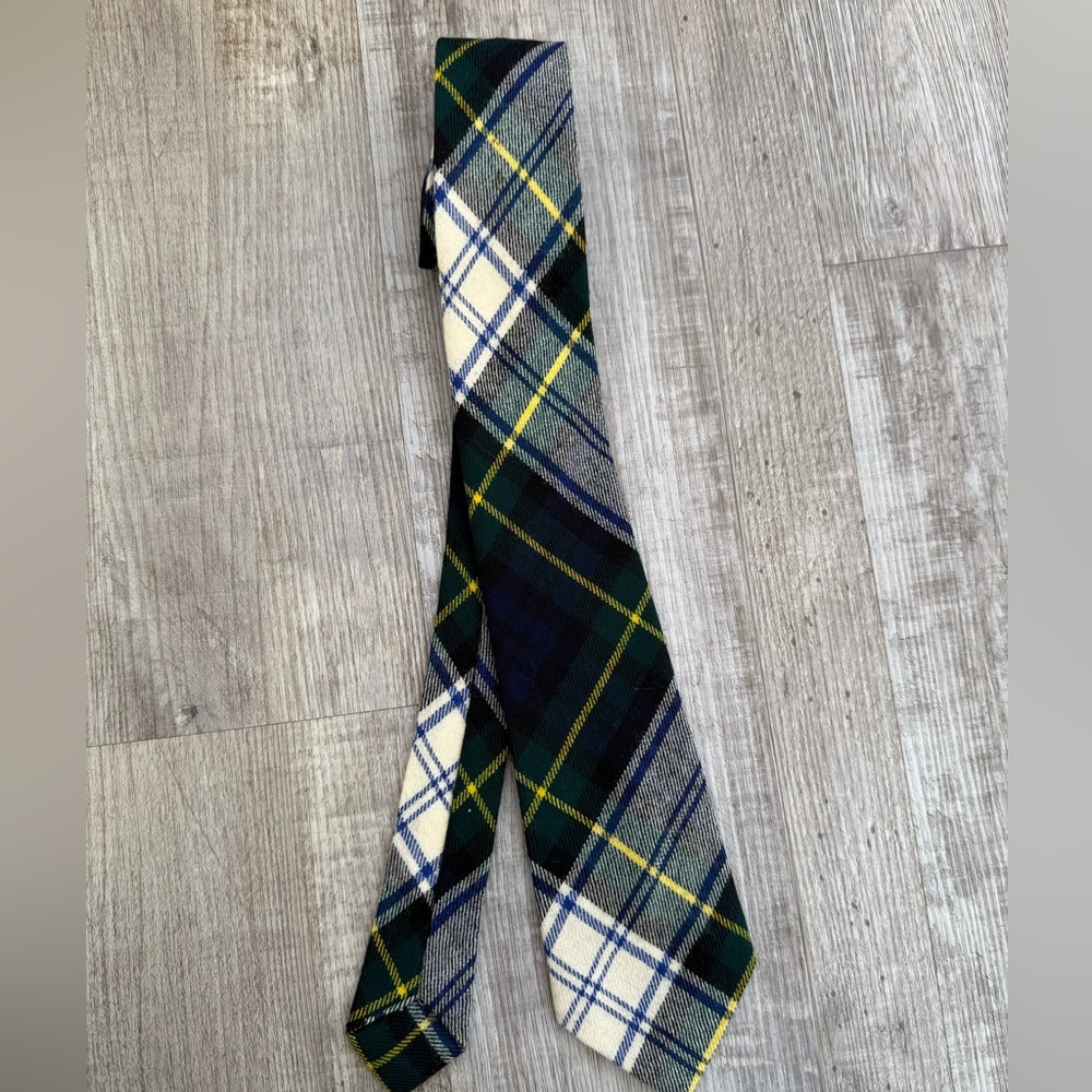 Kinloch Anderson Scotland Men’s Plaid Tie Vintage Wool